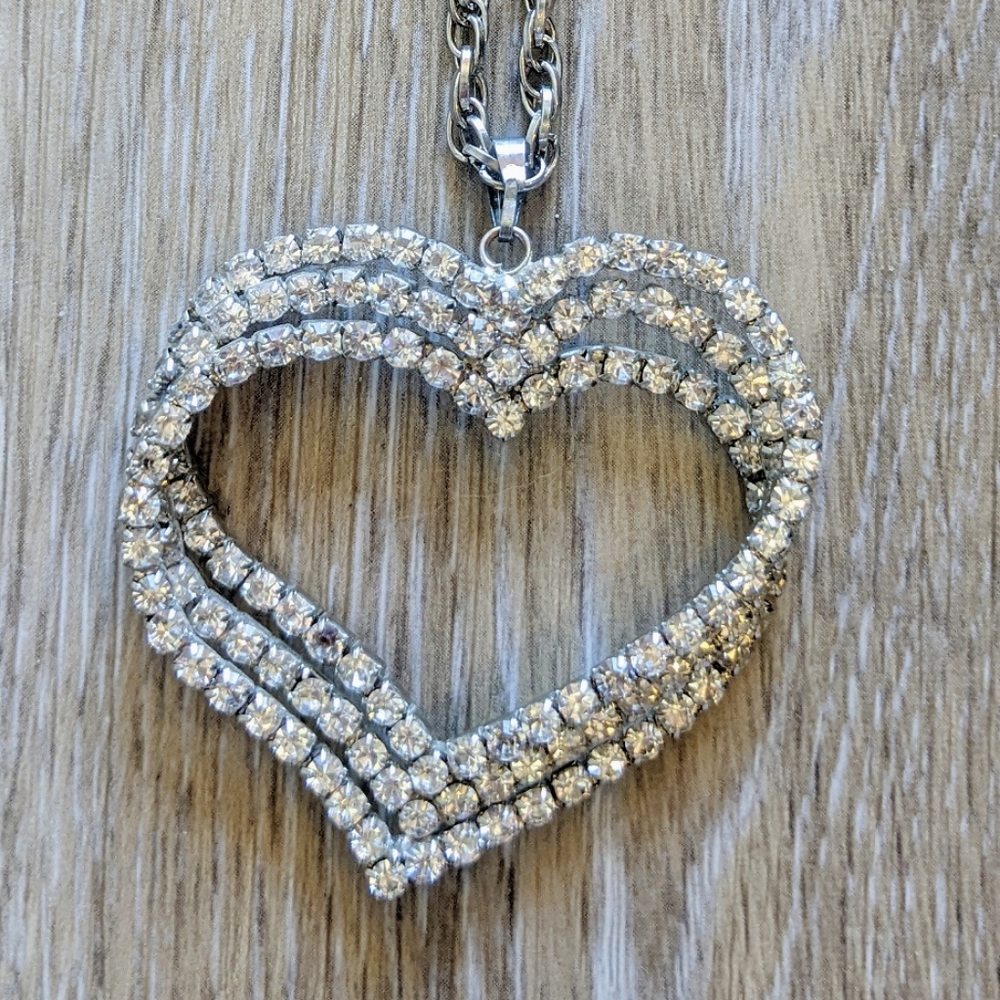Vintage Diamond heart necklace
